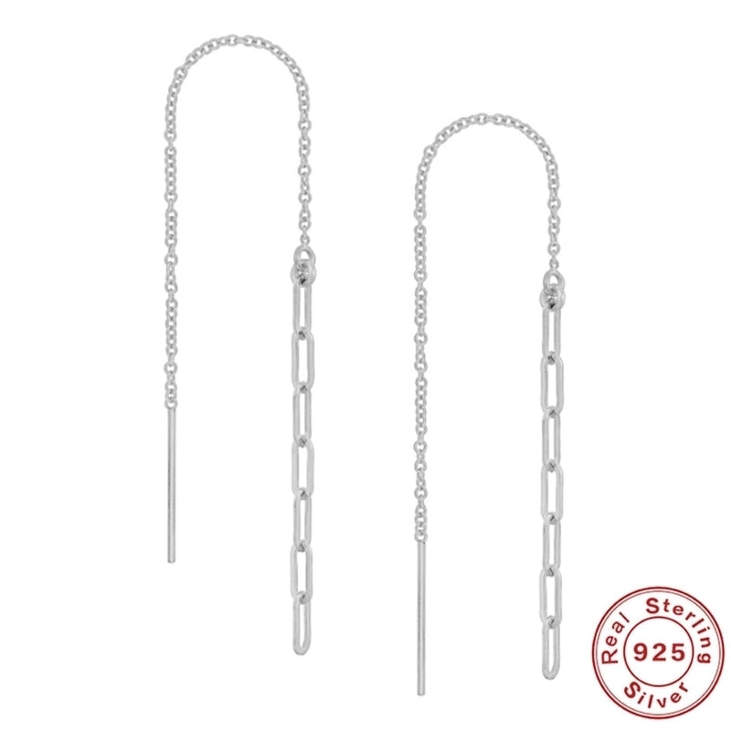 1 Pair 925 Sterling Silver Zircon Square Heart Shape Drop Earrings