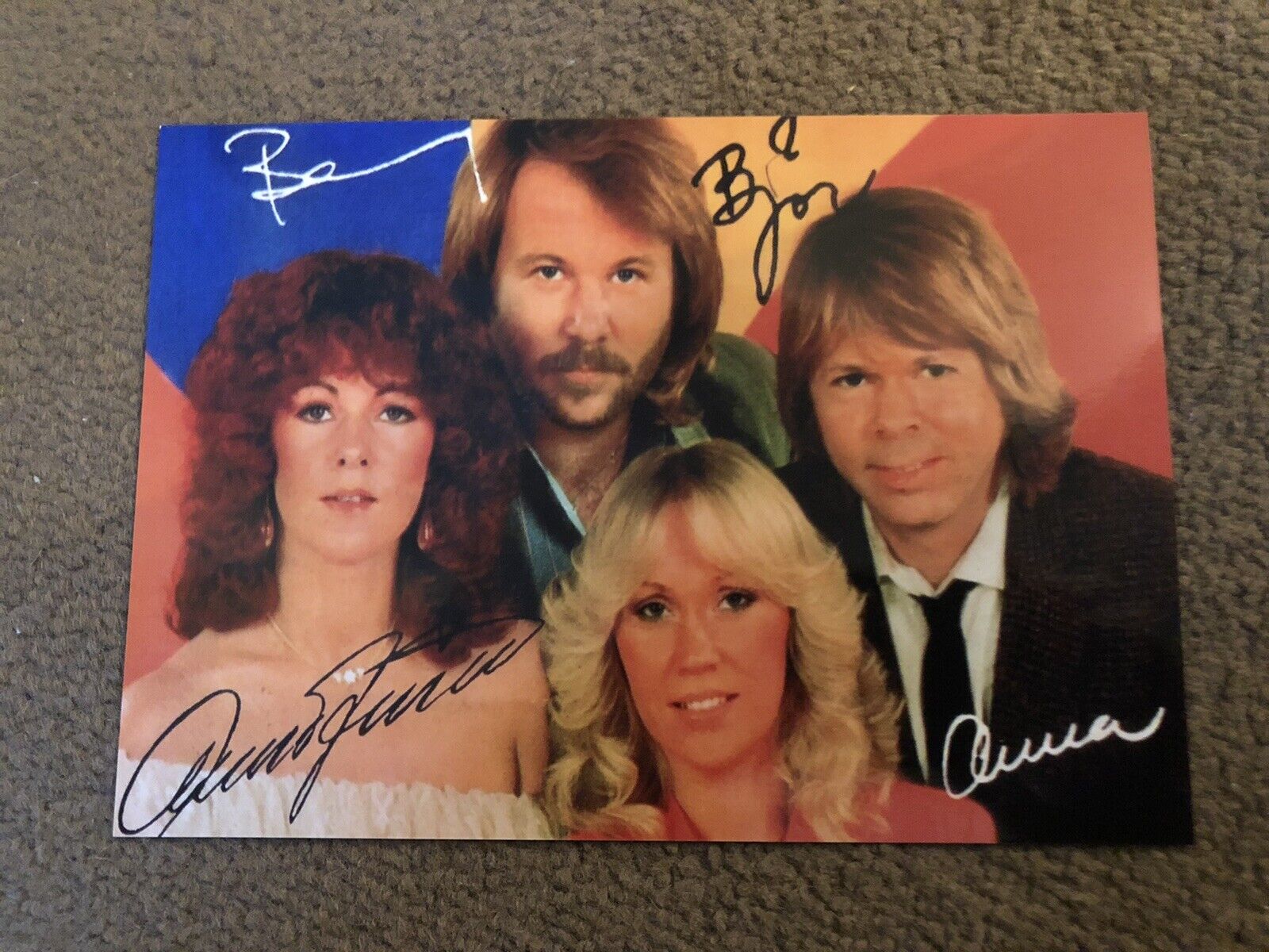 ABBA (SINGERS) PRESIGNED Photo Poster painting 7x5”