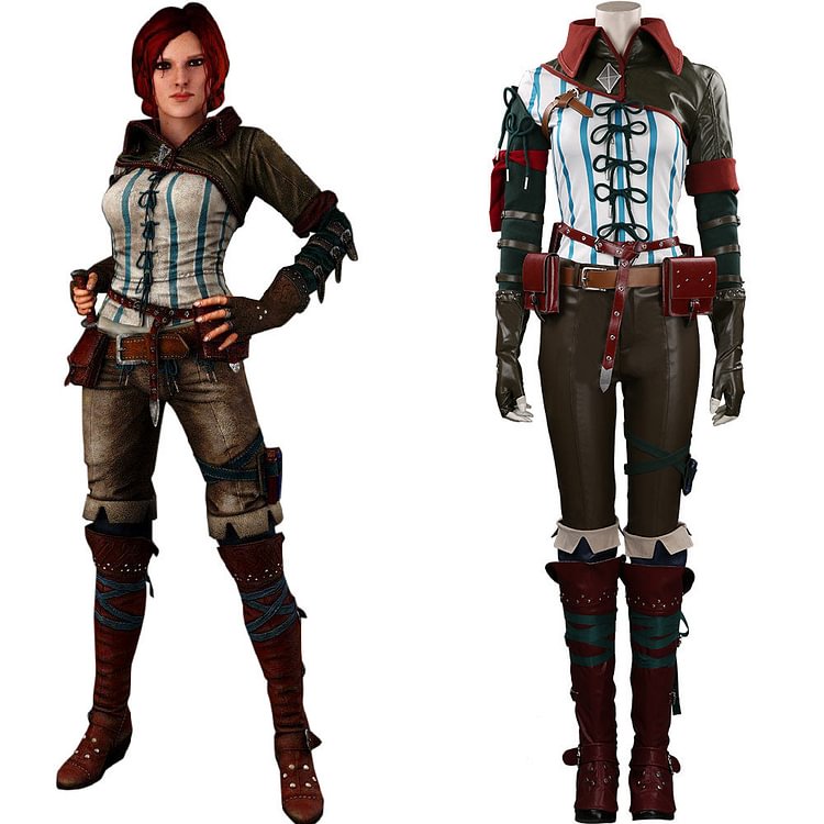 The Witcher Outfit Triss Merigold Halloween Carnival Suit Cosplay Costume