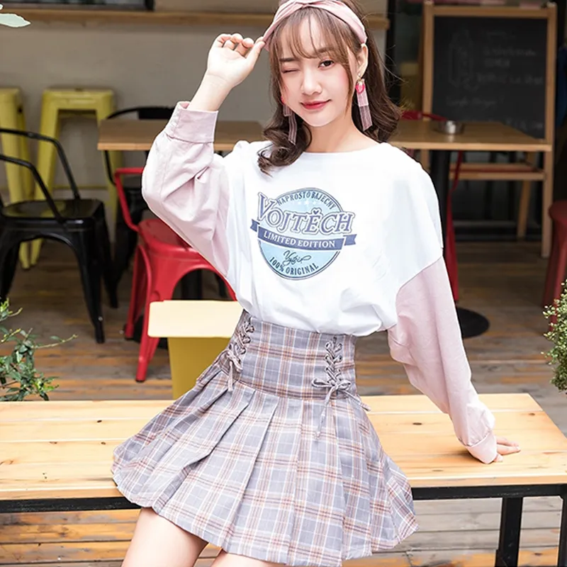 Plaid Pleated Skirt