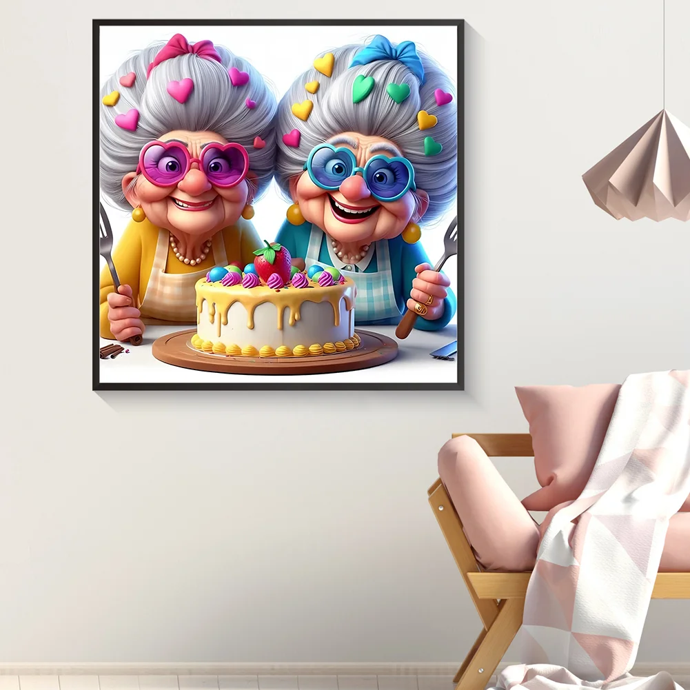 Diamond Painting - Full Round Drill - Grandma(Canvas|30*30cm)