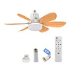 40w/200-2000lm Small Ceiling Fan with Lights with Remote Control Breeze Fan Light Three Color Temperature Options for Living Room Study & Household Use