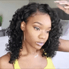 Classical Black Short Bob Hair Curly Wigs