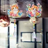 2pcs Flower Cat Diamond Painting Double-sided Crystal Window Suncatcher Craft Set Birthday Gifts Home Garden Decor Hanging Kit