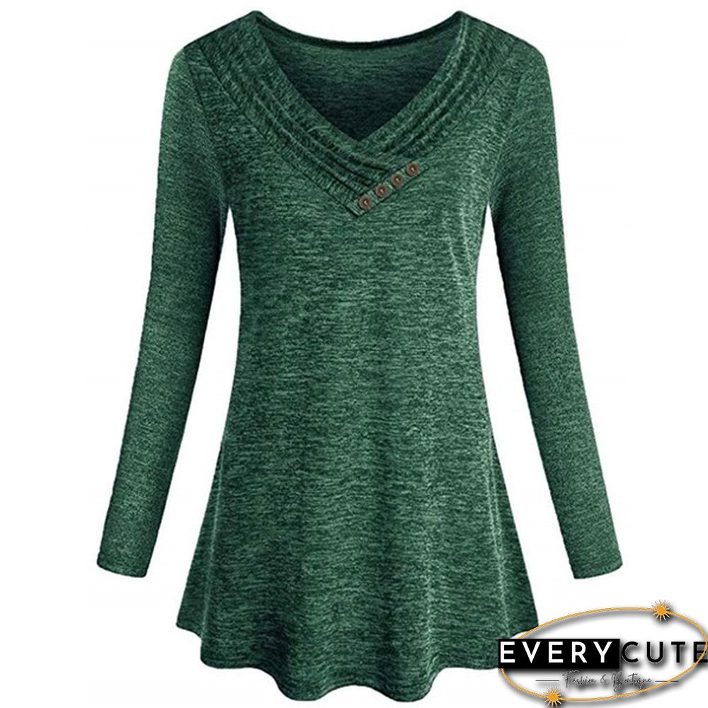XS-8XL Plus Size Fashion Autumn and Winter Clothes Womens Casual Loose Tops Button
