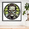 >SALE<5D DIY Full Round Drill Diamond Painting Halloween Stained Glass Home Decor