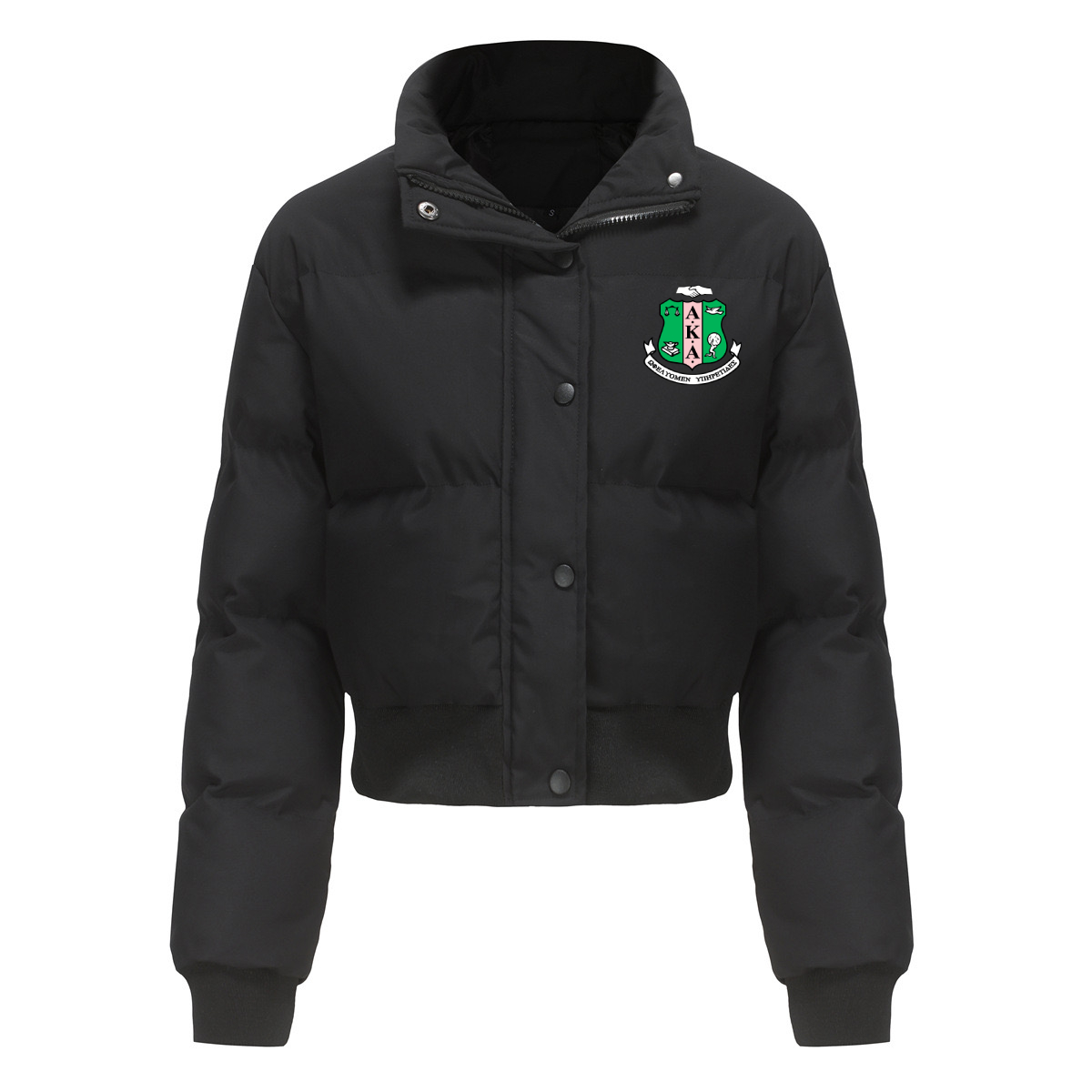 Short high collar warm cotton coat
