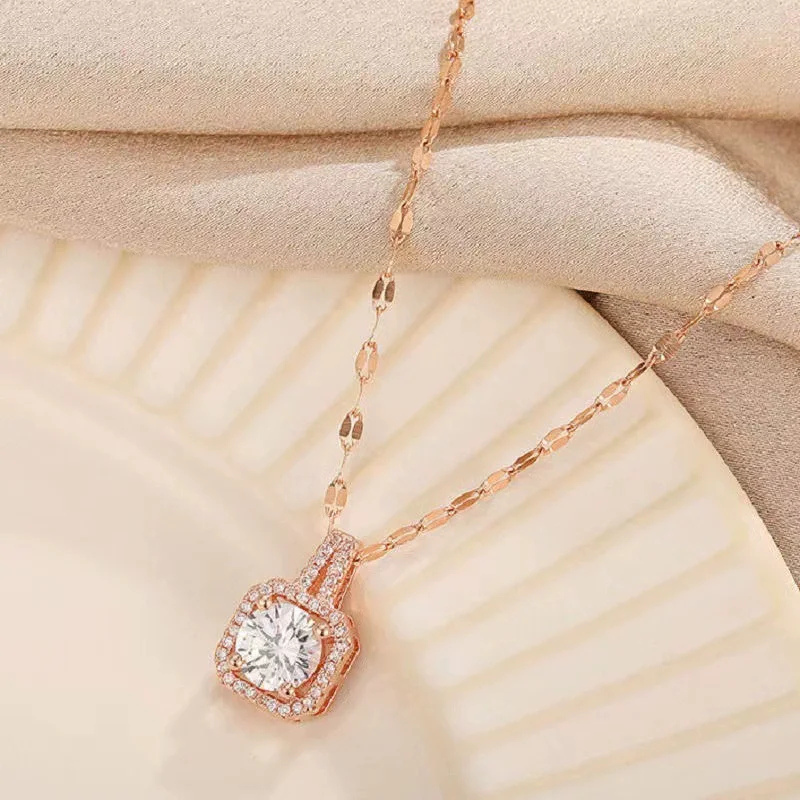 Square Zirconia Necklace