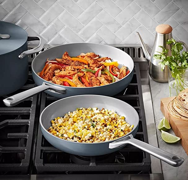 Amazon.com: Member Mark 11 Piece Modern Ceramic Cookware Set With Smart  Kitchen Tools Set (Assorted Colors) (Gray): Home & Kitchen