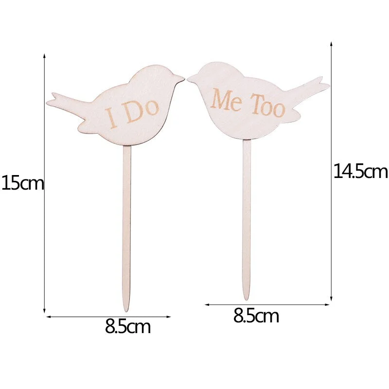 1Pcs Wedding Cake Topper Wood Mr& Mrs Just Married Decoration Bride Groom DIY Wedding Cake Decorations Engagement Party Supplies