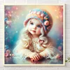 Diamond Painting-Round AB Drill Baby Angel(35*35 CM)