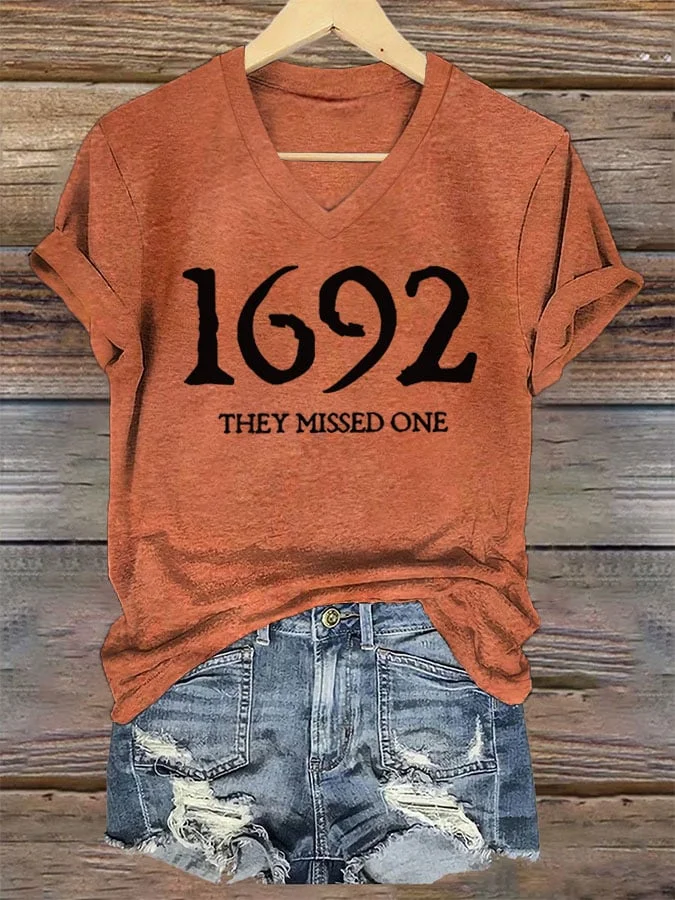 Women's 1692 They Missed One Salem Witch Print T-Shirt