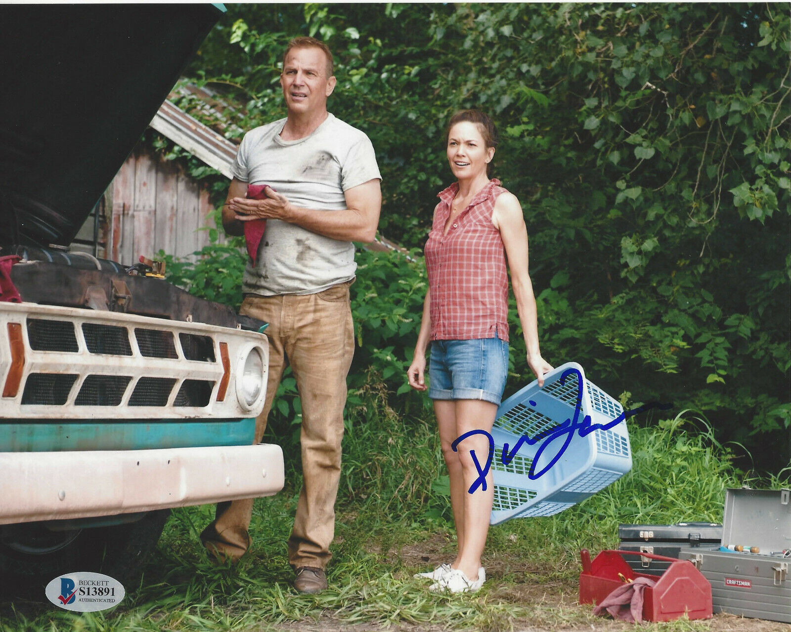 DIANE LANE SIGNED AUTHENTIC MAN OF STEEL 8x10 Photo Poster painting SEXY ACTRESS BECKETT COA BAS