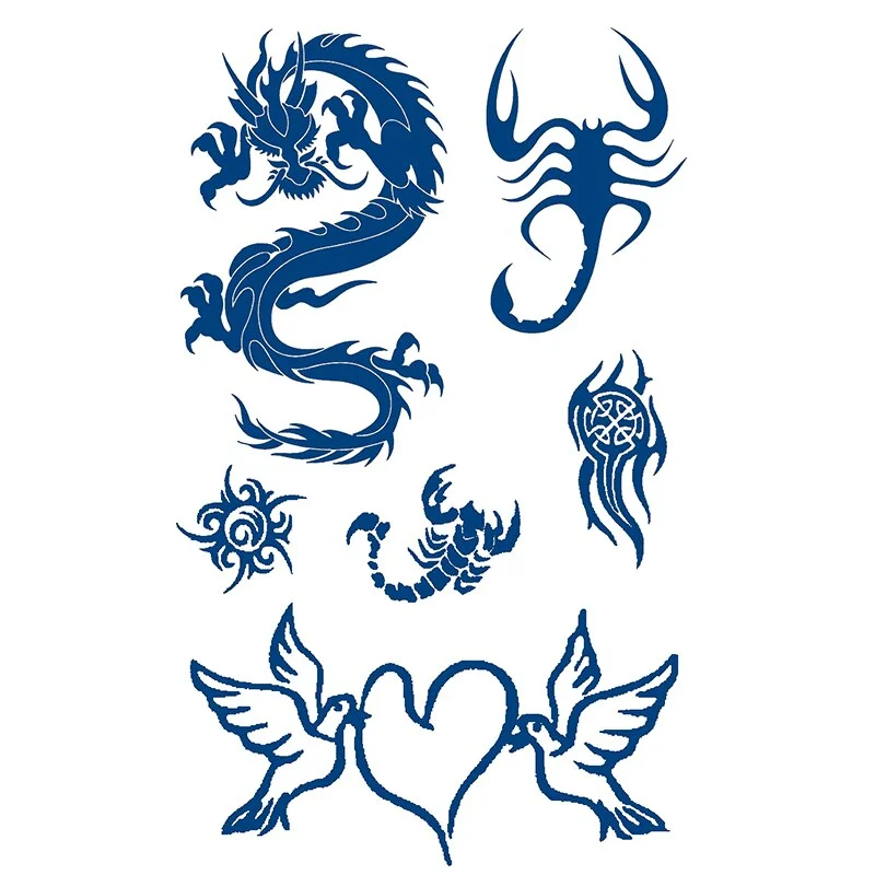 GH1-50 Herbal Juice Tattoo Sticker Semi-permanent Men and Women Long-lasting Waterproof Sweat Plant Juice Tattoo Sticker