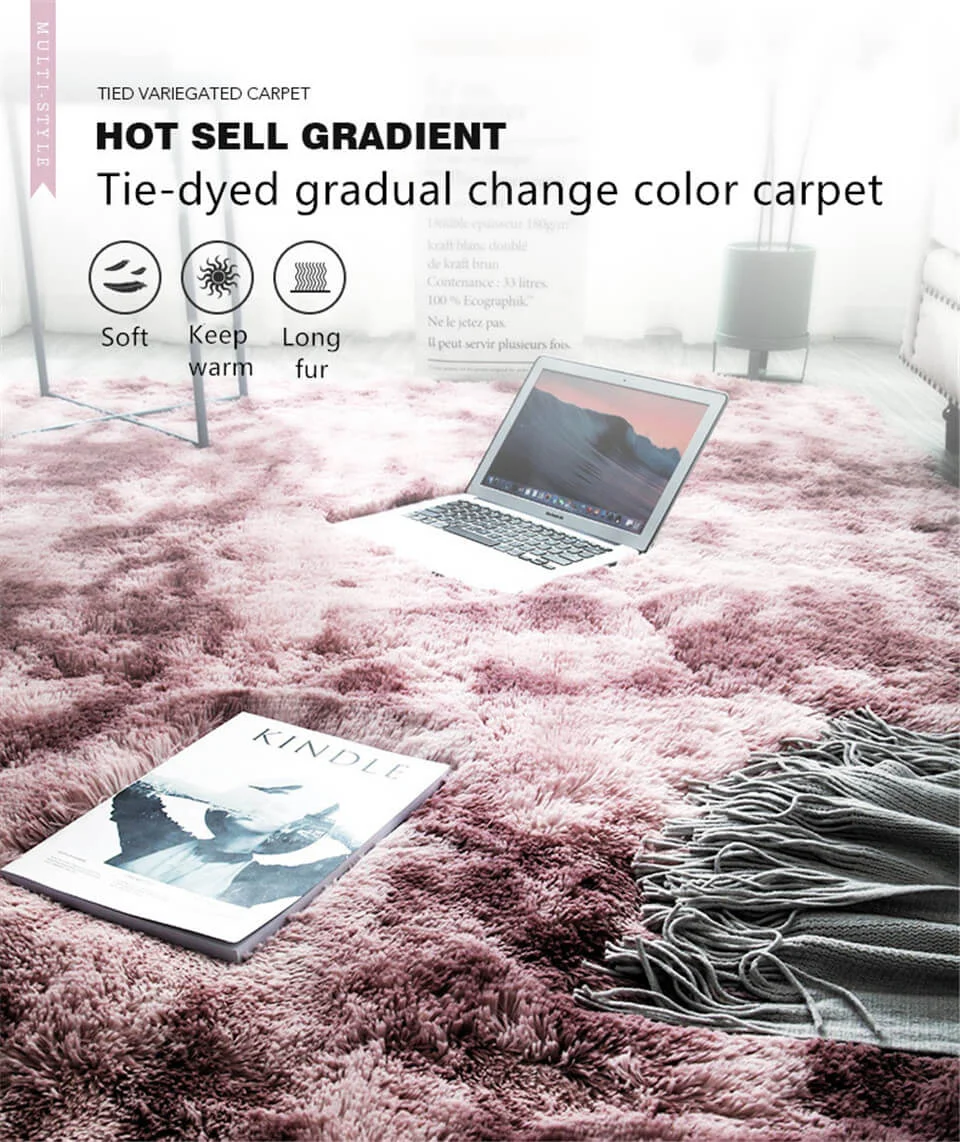 Fluffy Round Rug ,Machine Washable Carpet 