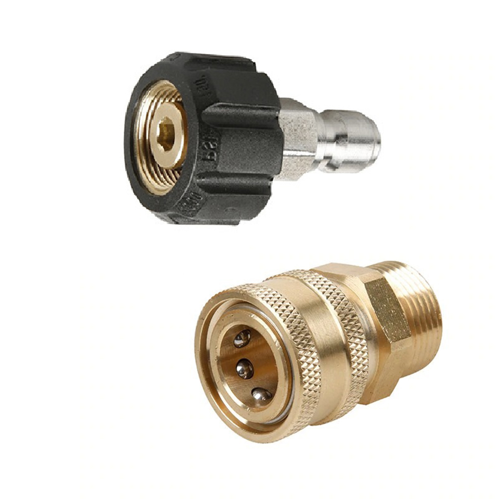 

2Pcs/Set Pressure Washer Adapter M22-14 Mm Swivel To 3/8 Inch Quick Connect, 501 Original