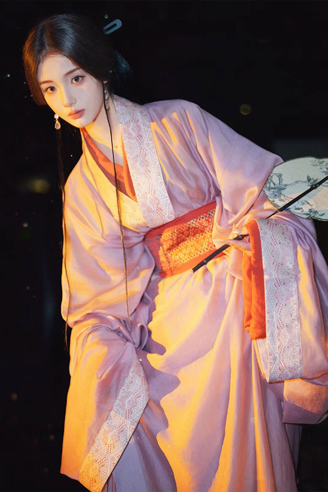 Warring states robe straight hem robe with purple ruqun- lige 离歌 Stupa Stones