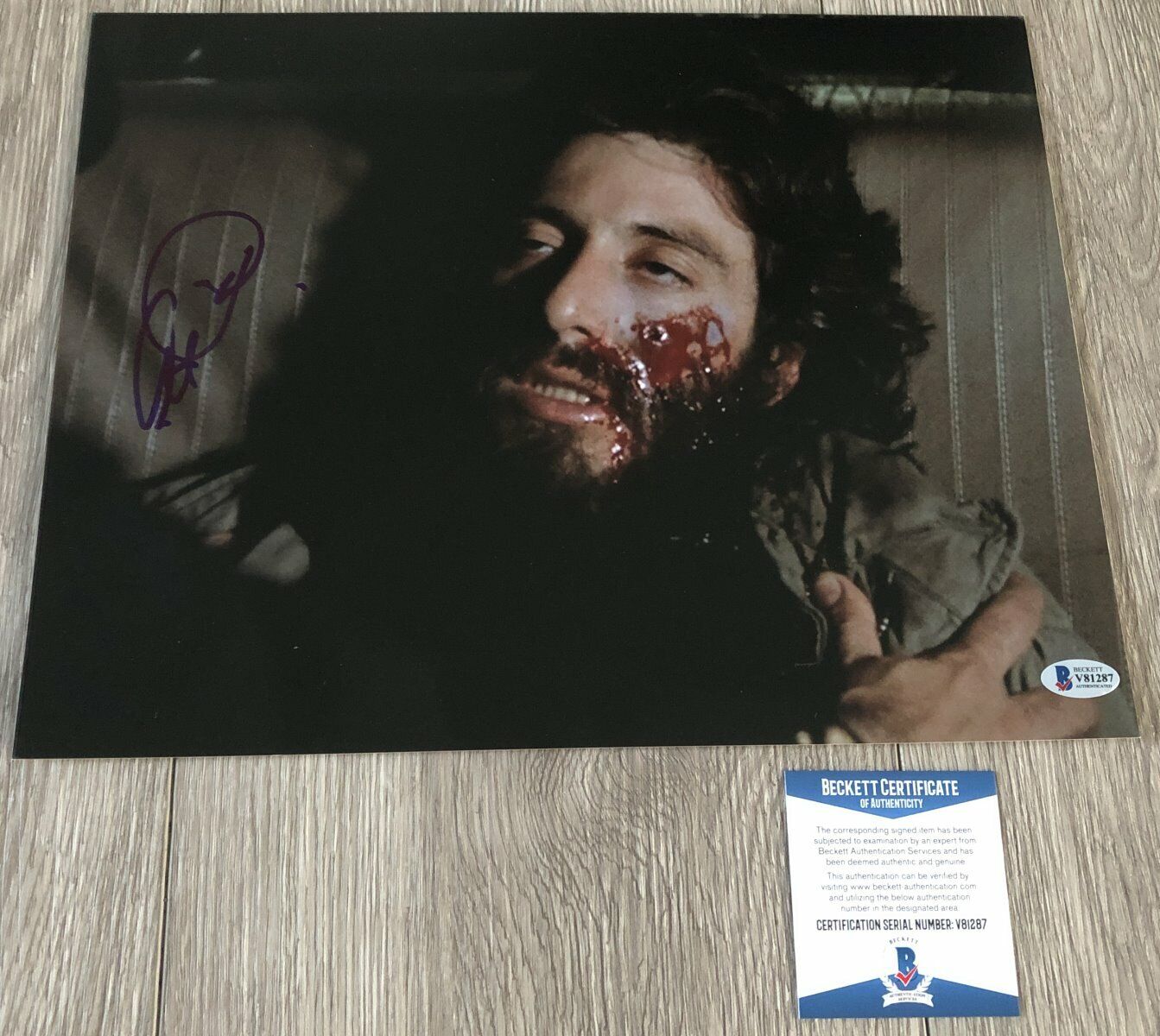 AL PACINO SIGNED SERPICO 11x14 Photo Poster painting w/EXACT VIDEO PROOF & BECKETT BAS COA