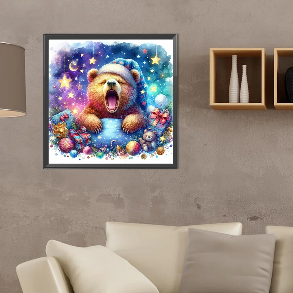 Diamond Painting - Full Round Drill - Sleeping Bear(Canvas|40*40cm)