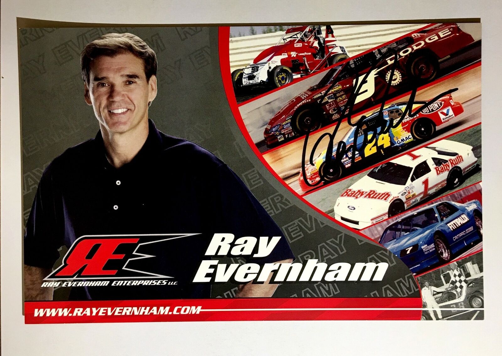 Ray Evernham Signed 5.5x8.5 Photo Poster painting Promo Hero Card Postcard NASCAR  Ship AUTO