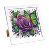 5D DIY Partial Special Shaped Drill Diamond Painting Kit Butterfly Decor With Frame Kit 18x18cm
