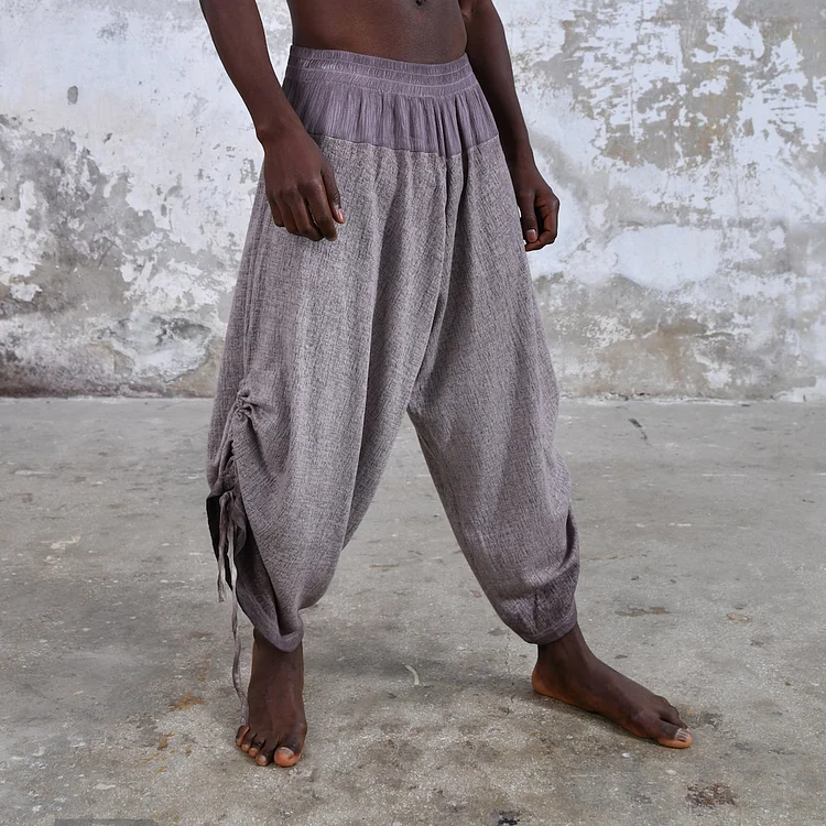 Linen Casual Pants Men's Loose Trousers f943