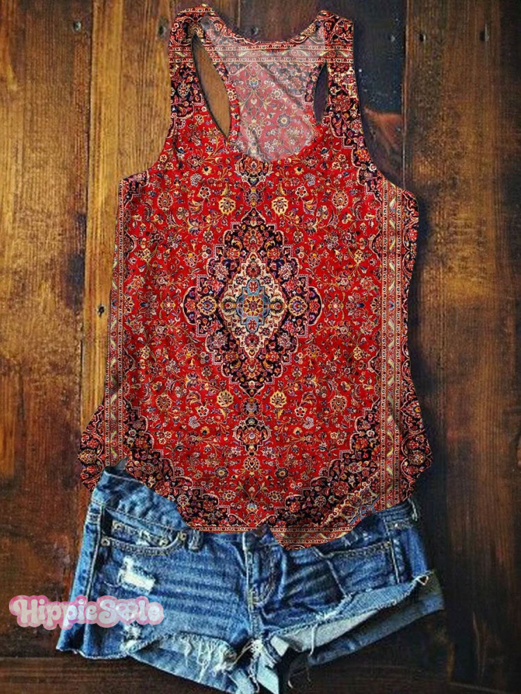 Vintage Retro Ethic Art Print Long Sleeve Tank Top / S