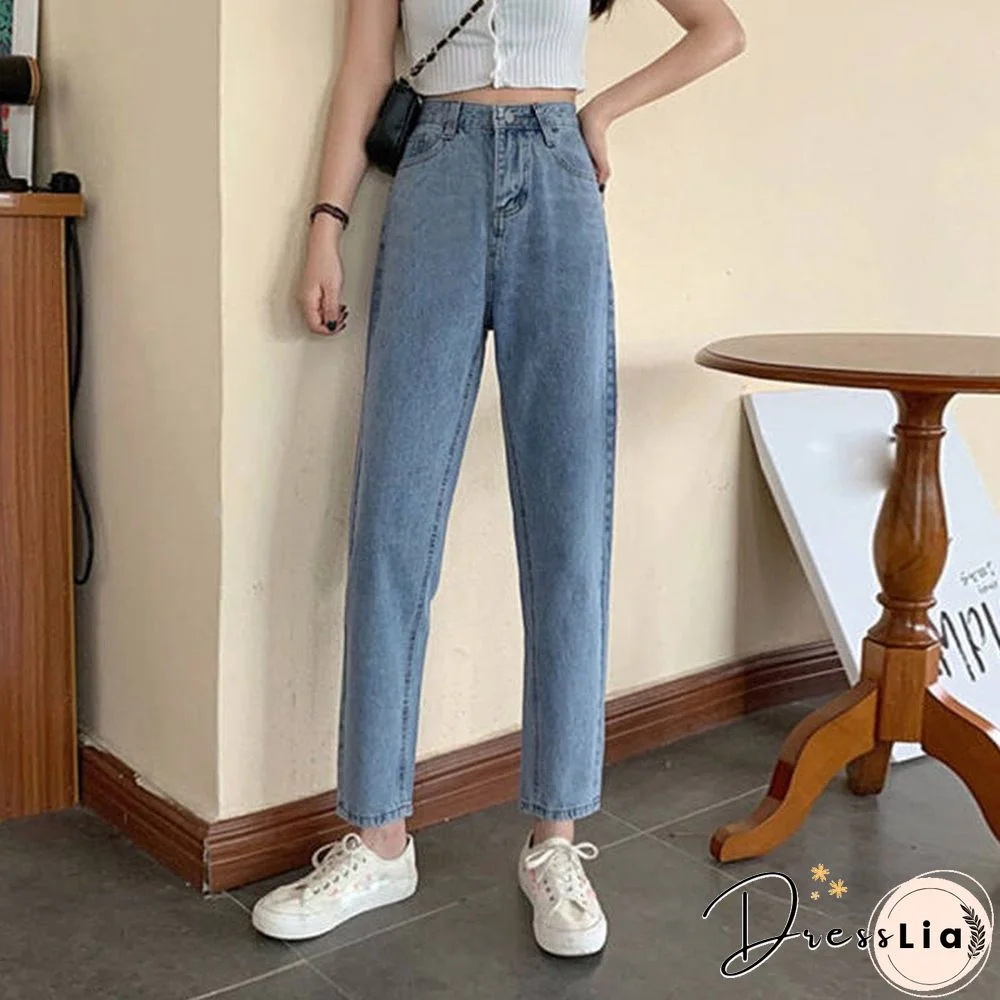 Woman Jeans High Waist Clothes Wide Leg Denim Clothing Blue Streetwear Vintage Quality Fashion Harajuku Straight Pants