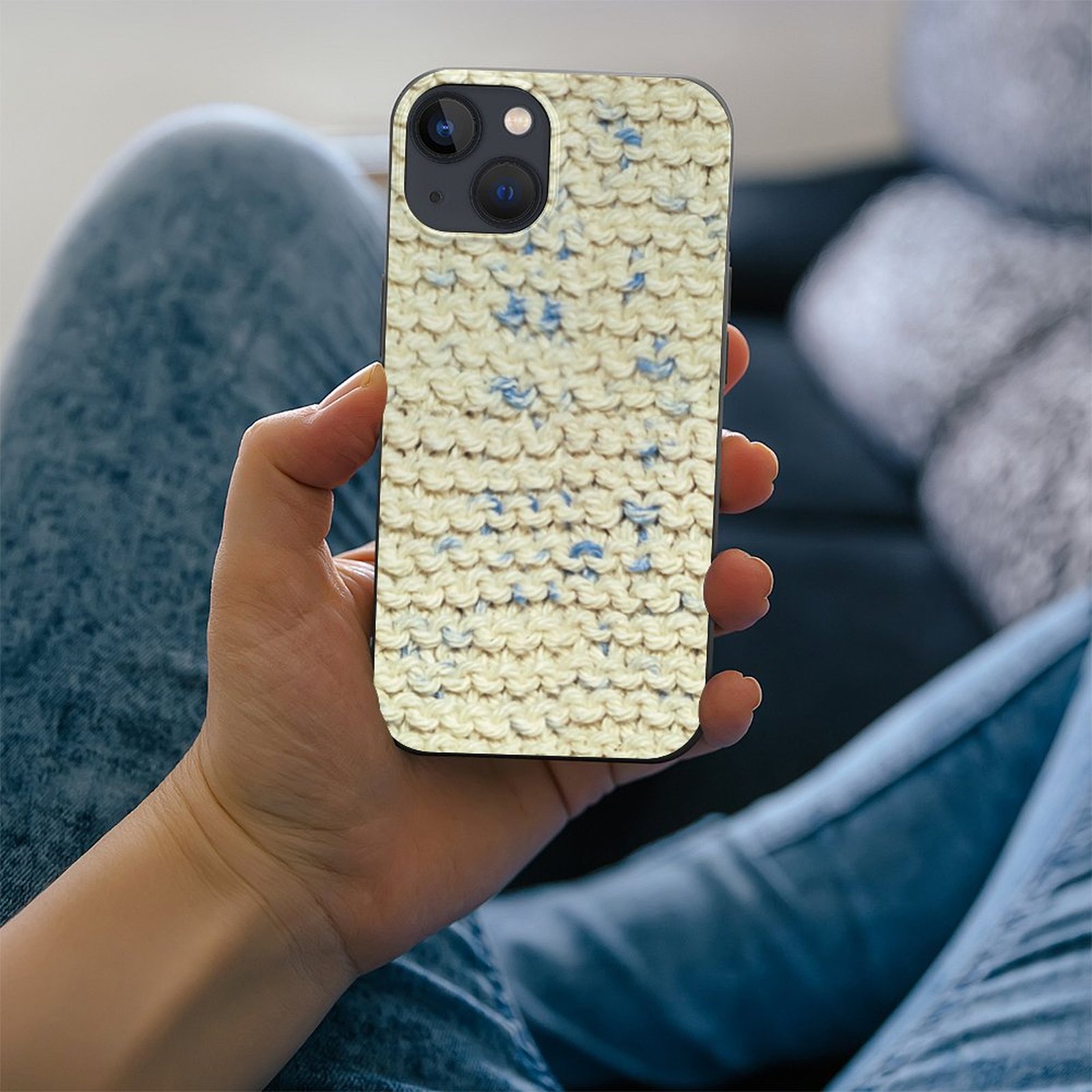 Garter Stitch Knit Printed TPU Phone Case For Apple Iphone 15/14/13/12 Pro Max Coolcoshirts