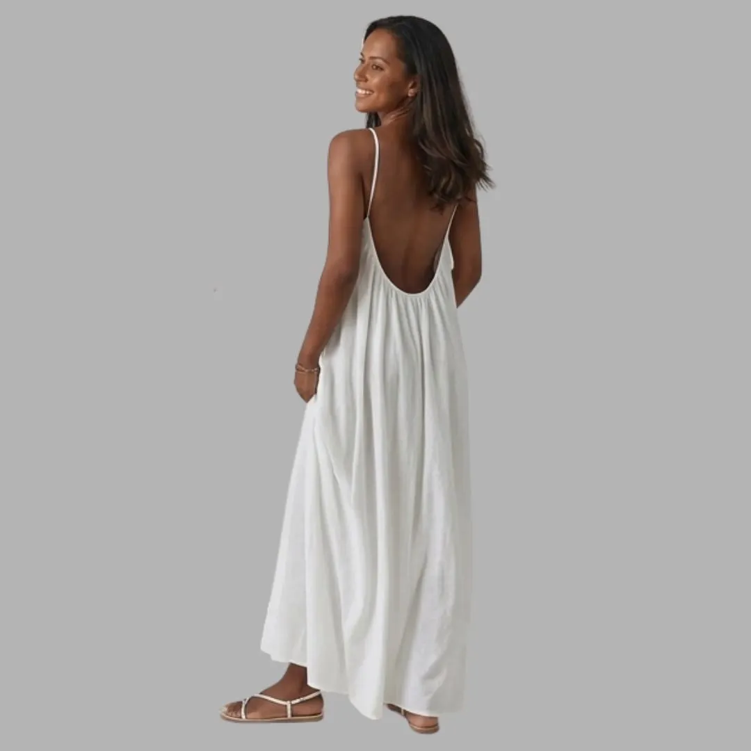 Elegant Relaxed Waist Maxi Dress