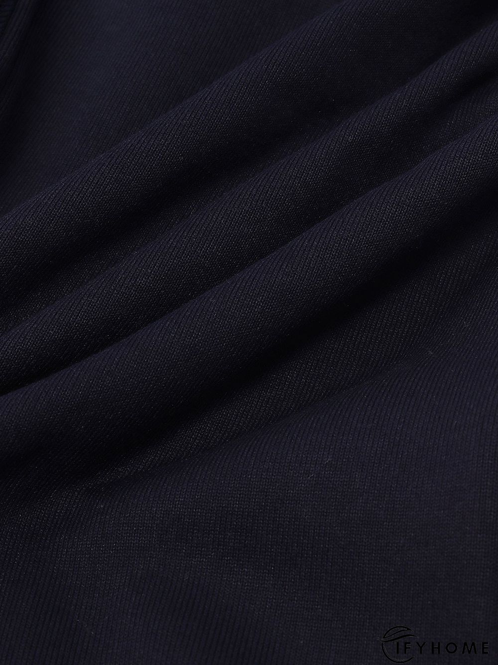 Black Hoodie Cotton-Blend Casual Color-Block Outerwear | IFYHOME