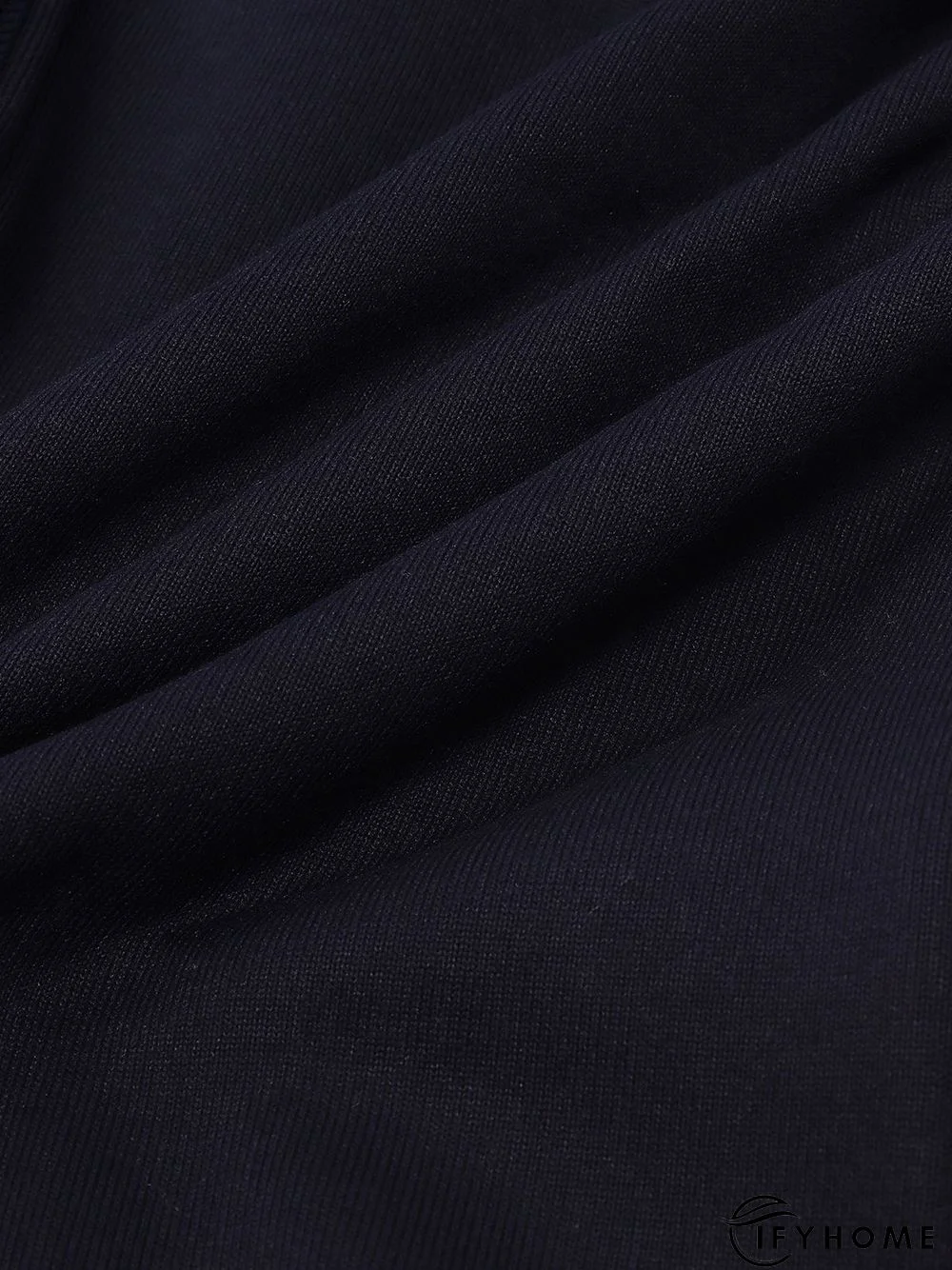 Black Hoodie Cotton-Blend Casual Color-Block Outerwear | IFYHOME