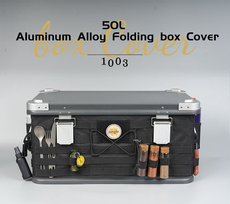 (For 50L Box) BX1003COVMBDF BLACK Aluminum Box Oxford Fabric Tactical Protect Cover 
