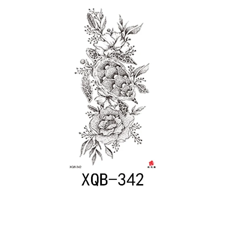 Small Full Arm Waterproof Tattoo Sticker Half Arm Arm Painted Flower Animal Arm Lasting European and American Tattoo Sticker