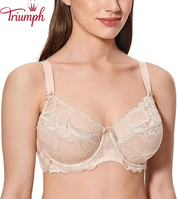 Triumph - 3 piese 🔥Sutien de damă cu acoperire completă, fără armătură, din dantelă