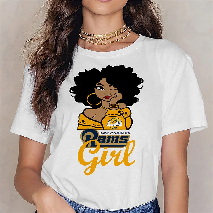 Los Angeles Rams Women's White Relaxed T-Shirt