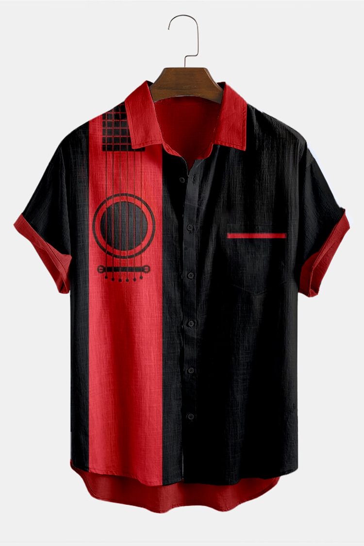 Tiboyz Casual Contrast Print Men's Shirt