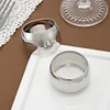 Silver Thump Texture Circle Catering Napkin Ring