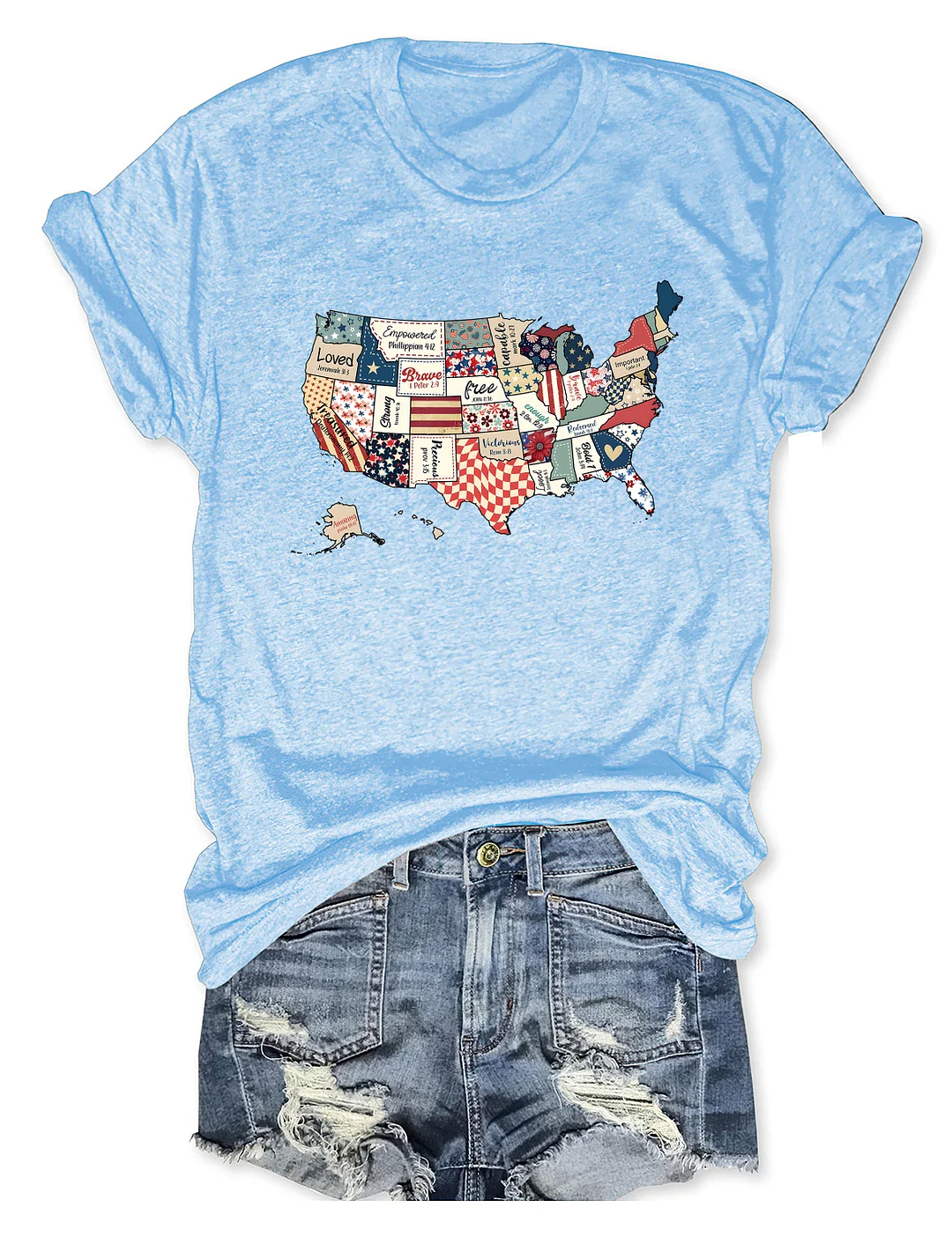 America USA Map T-shirt