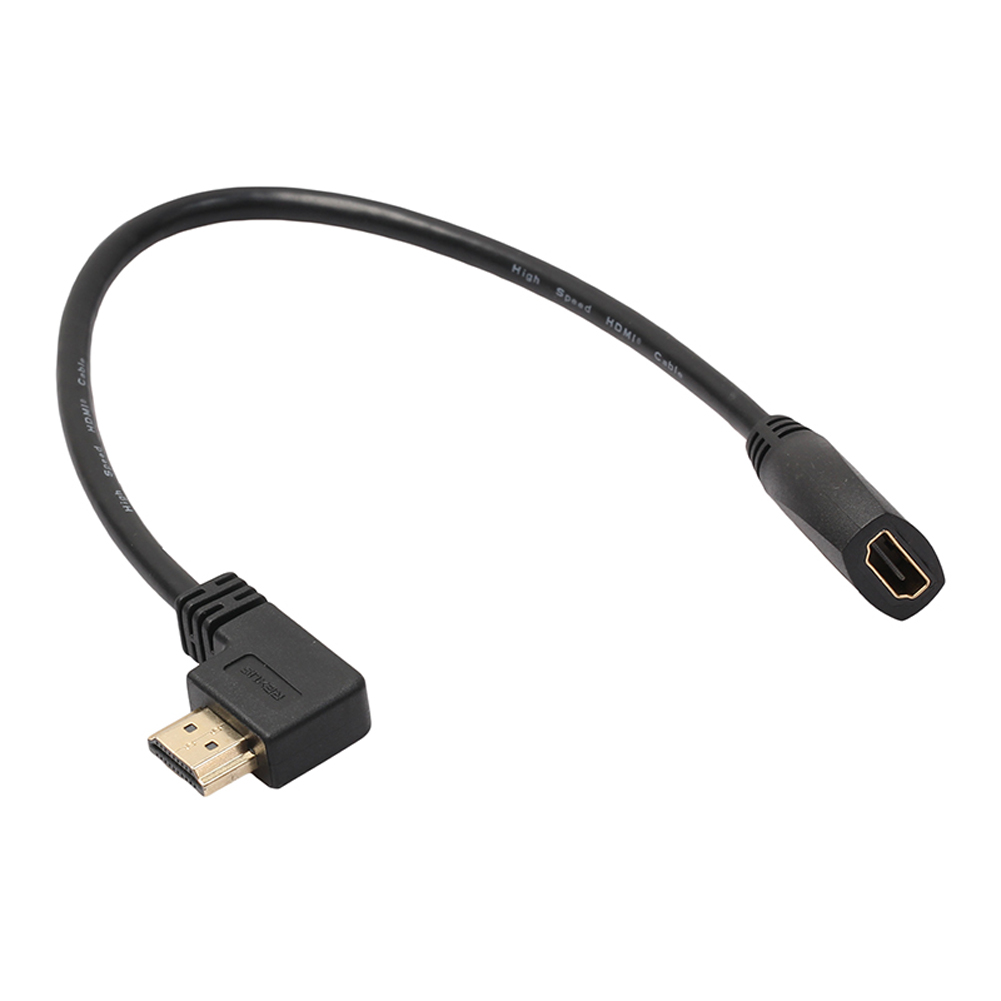 

0.3m HDMI-compatible Female to Right 90 Degree Male Cable 1.4V for PS4 TV DVD, 501 Original