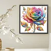 Rose-Peinture Diamant En Forme Sp&eacute;ciale-30*30CM