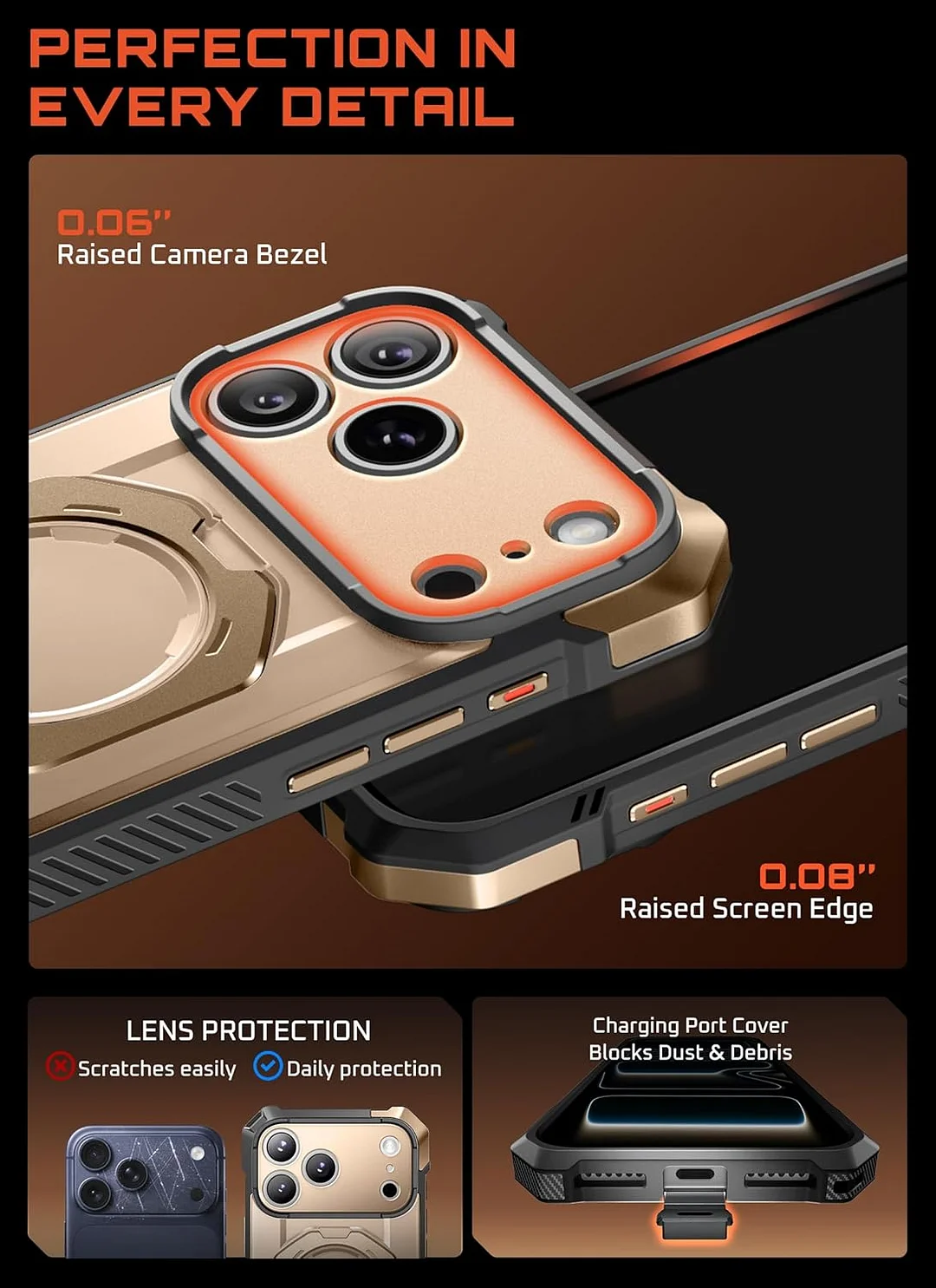 Compatible with iPhone 17 Pro Max Case with Kickstand (Unicorn Beetle Grip), [Camera Control Cover] [MagSafe Compatible] [Military-Grade Drop Protection] Heavy Duty Magnetic Phone Case