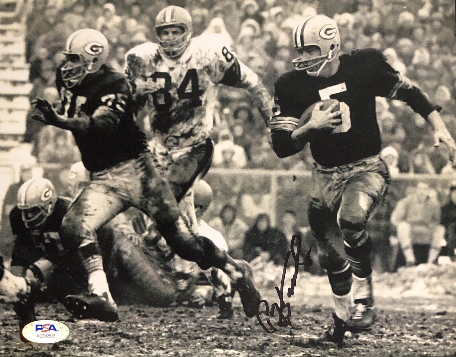 Paul Hornung Signed Autographed Green Bay Packers 8x10 Photo Poster painting Heisman Psa/Dna