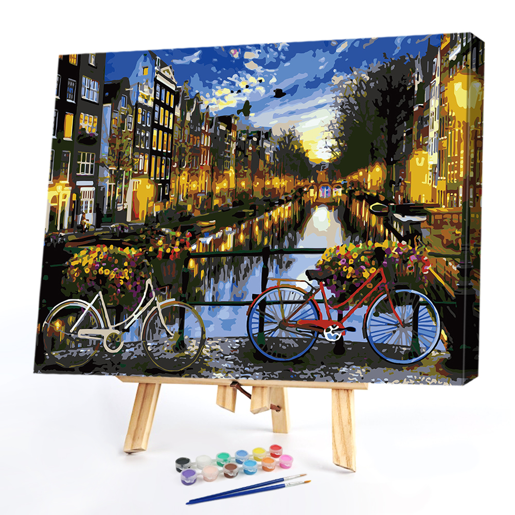 

40*50cm - Paint By Numbers - Night River, 501 Original