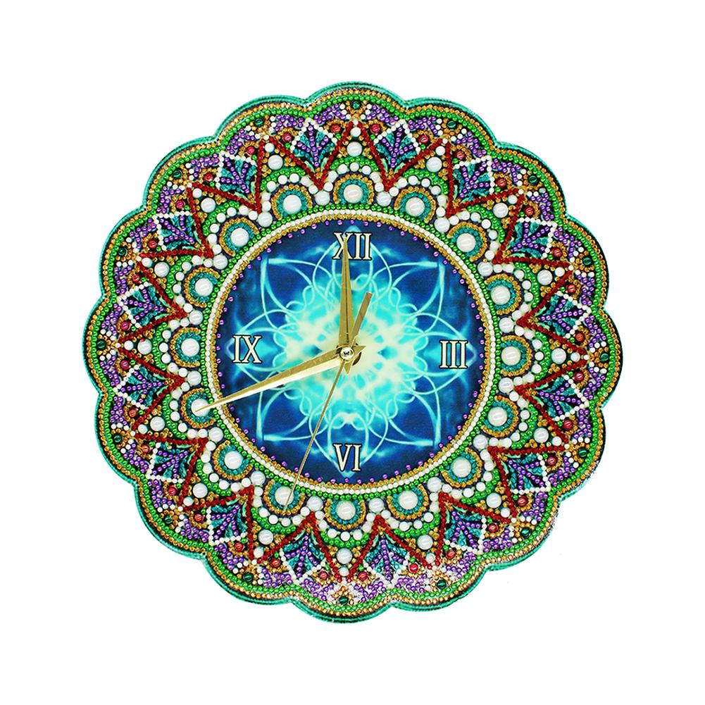 Mandala Wall Clock Diamond Painting Special Shaped Cross Stitch for Gifts