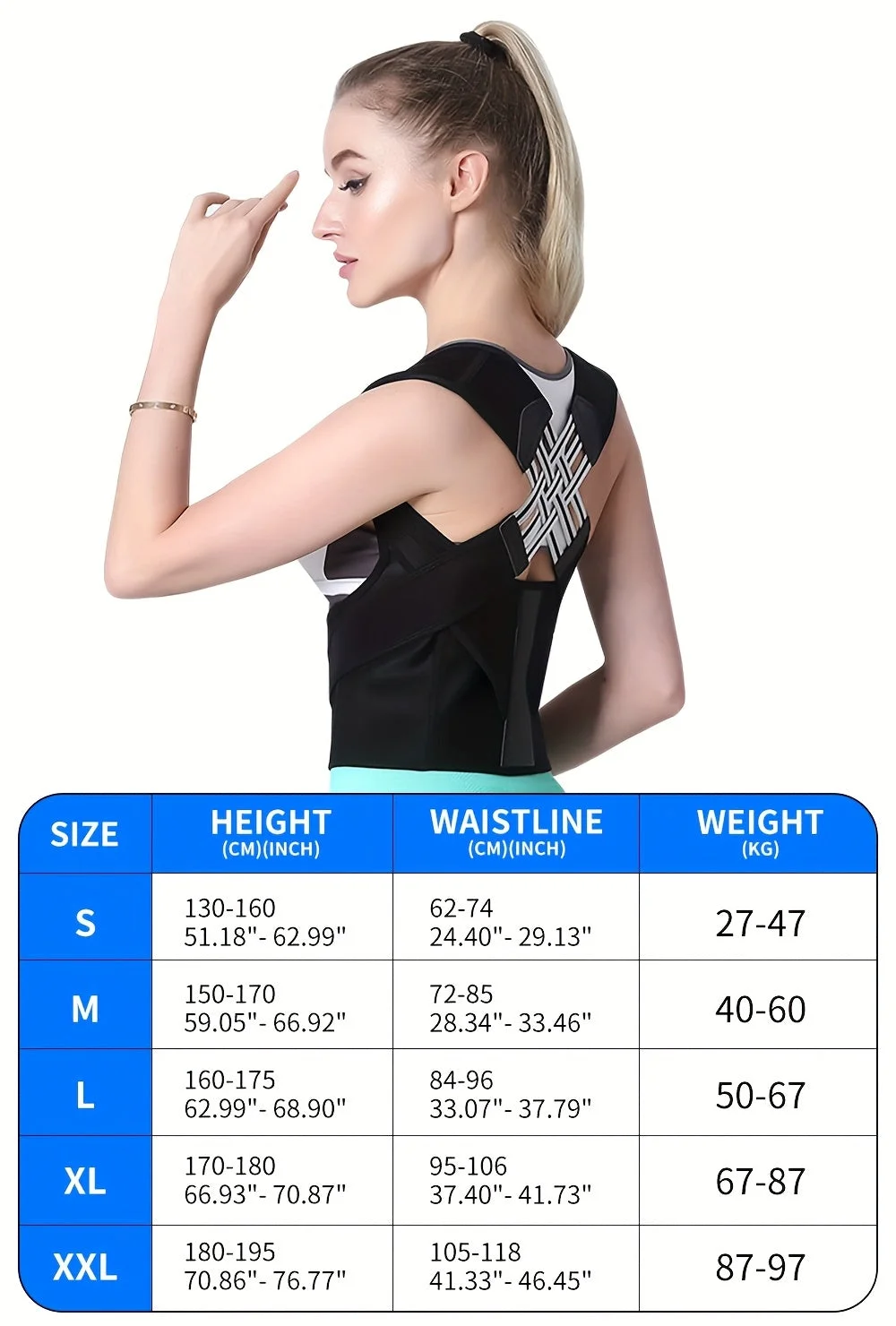 Posturo | Adjustable Back and Shoulder Posture Corrector (Unisex)