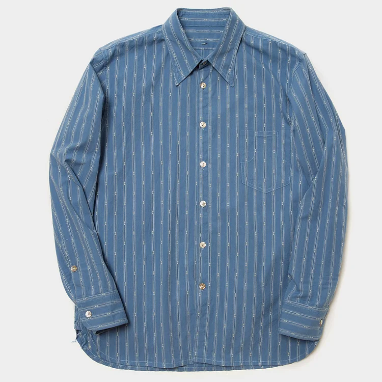 Vintage Cotton Striped Jacquard Shirt