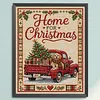 Truck Xmas DIY 11CT 3 Strand Stamped Cross Stitch Kit for Adults 40x50cm tapestrymarket