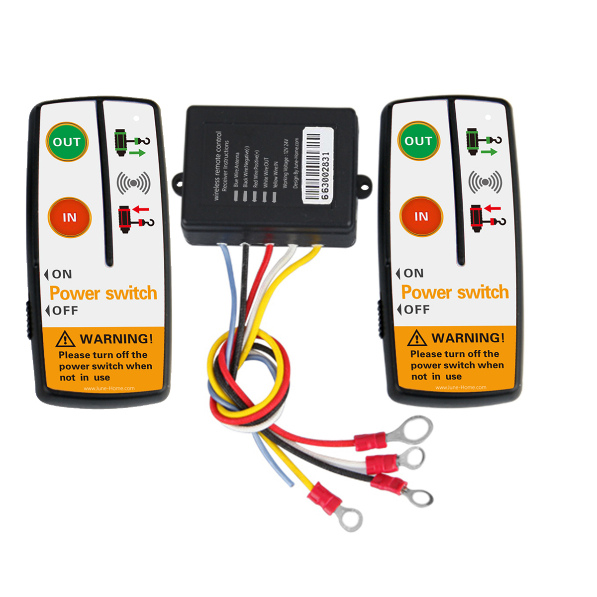 Winch Wireless Remote Control Kit for Truck Jeep ATV SUV 1224V Switch