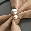 U Shape Pearls Golden Silver Catering Napkin Ring